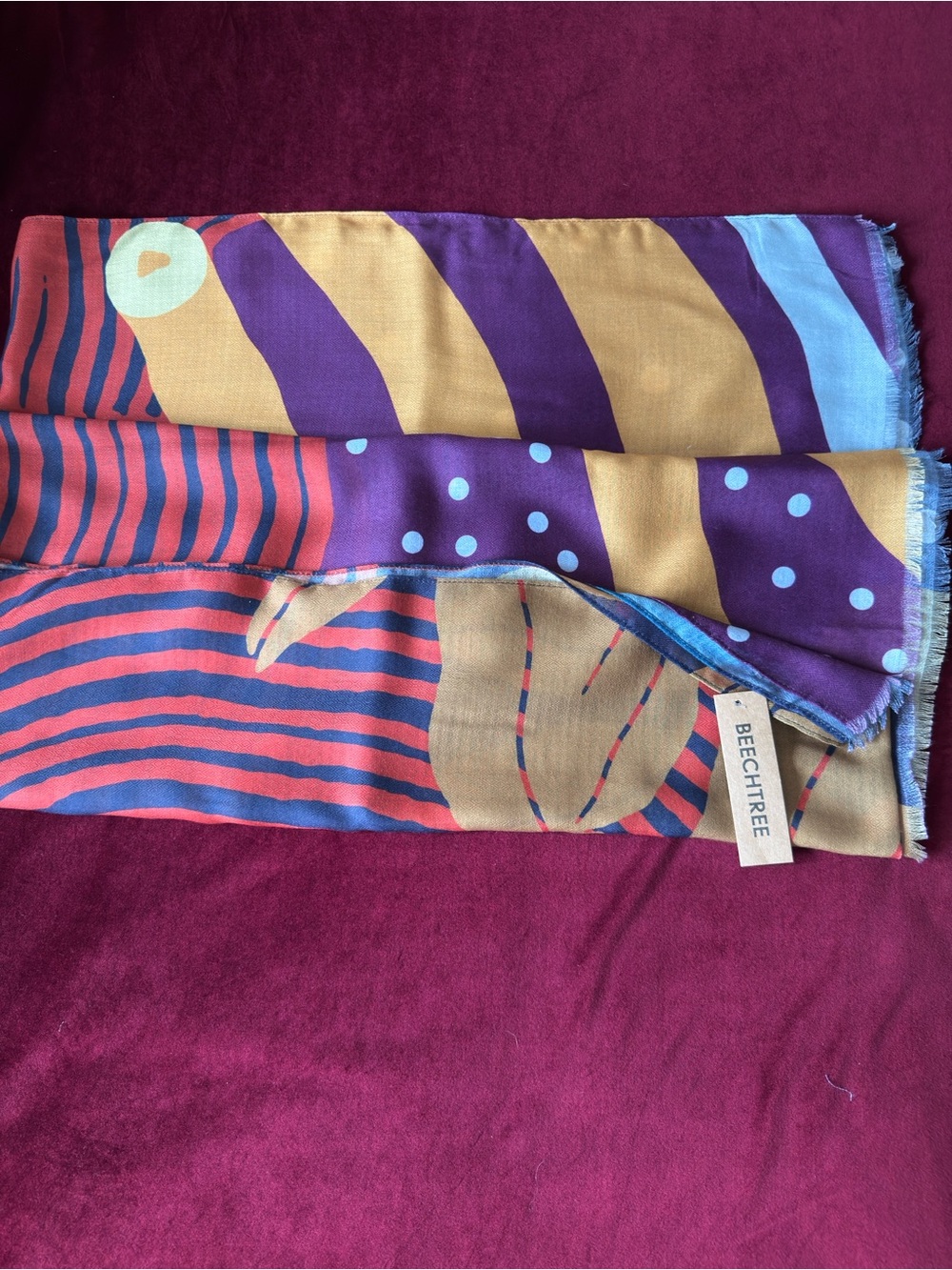 Boho Scarf - Multicolor Pattern Sz XXL